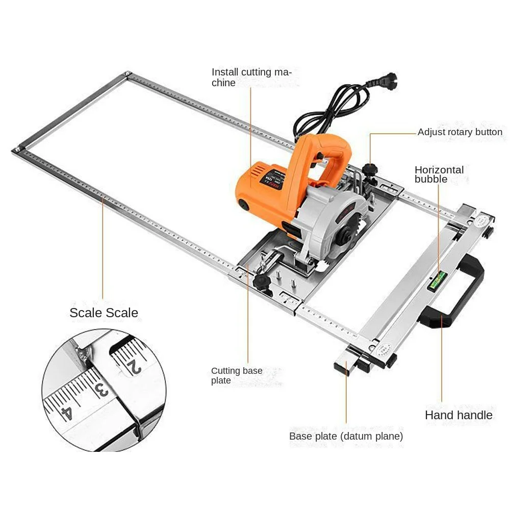 Imagem -05 - Elétrica Circular Saw Trimmer Machine Edge Guide Posicionamento Ferramenta Board Cutting Woodworking Router Circle Milling Groove