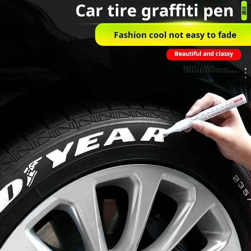 Car tire Doodle pen letter stickers do not fade waterproof lasting car tire pen Coarse head change color paint pen auto parts