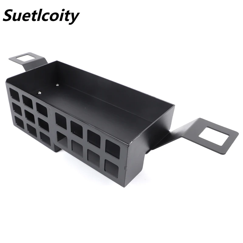 

Suetlcoity For Haval Mastodon 2023-25 Aluminum Alloy Black Car Storage Basket Under the Passenger Seat Interior Car Accessories