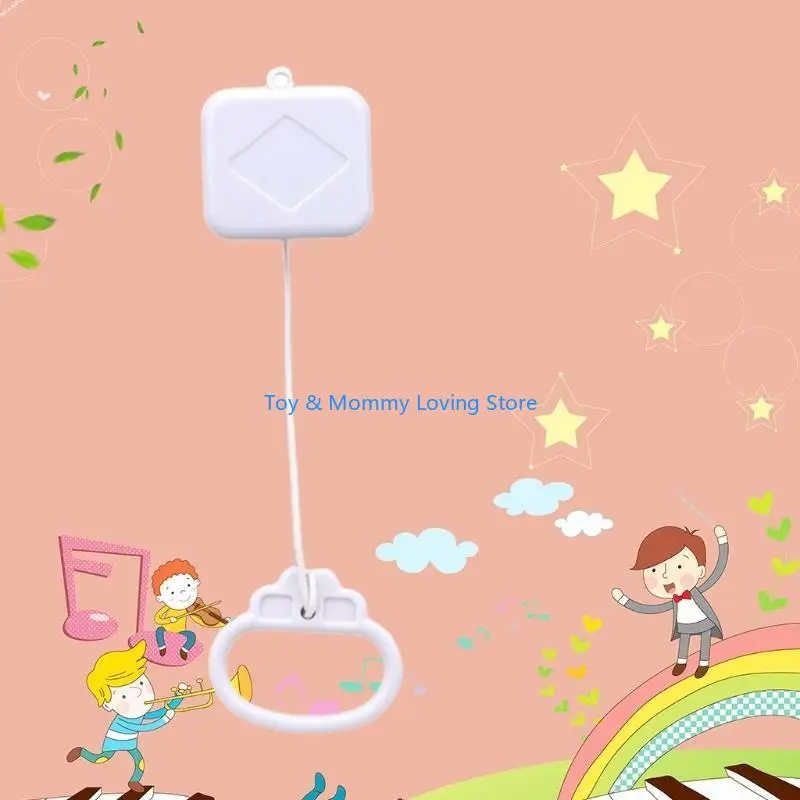 Y1QF ดึงสตริงเครื่องควบคุมเครื่องนอนเตียงเด็กเบลล์ RATTLE BOX MUSIC BOX PULL RING BOX BOX DIY