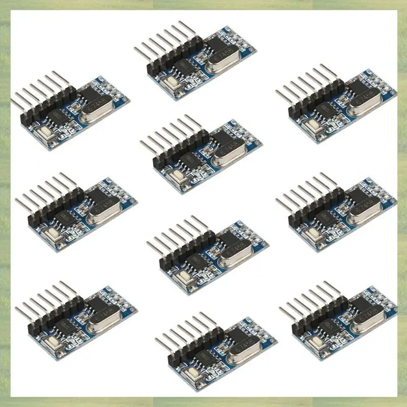 N15R-10PCS Modulo decodificatore codice di apprendimento ricevitore RF 433 Mhz Uscita wireless a 4 canali 433 Mhz per codifica telecomandi