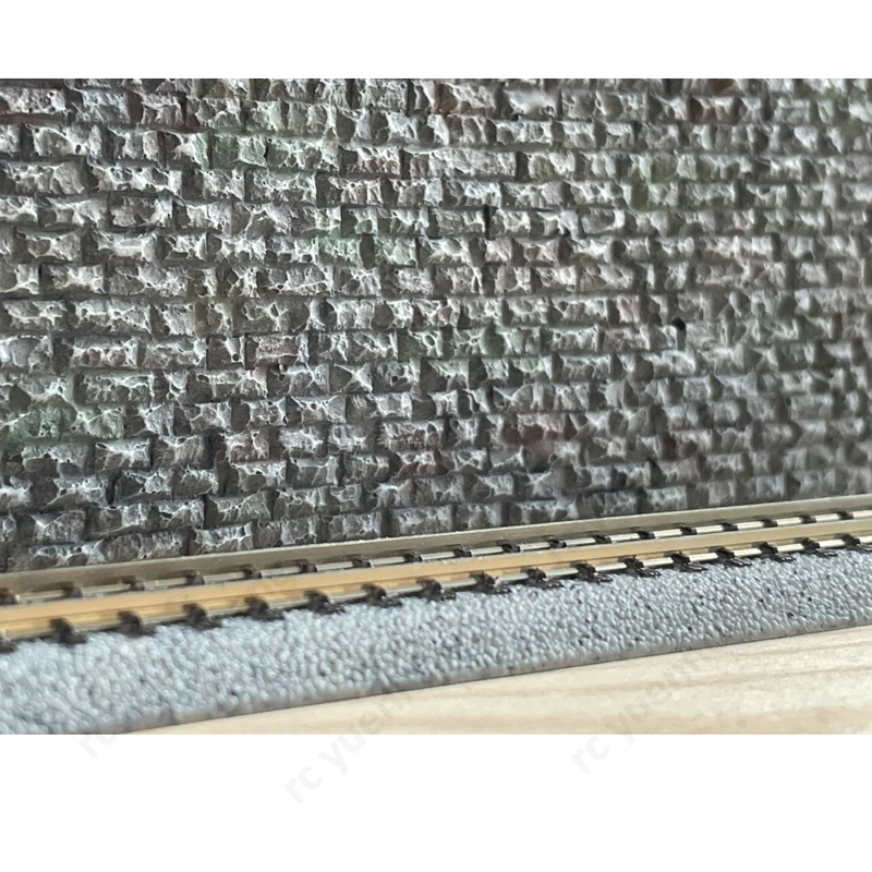 1PCS N Scale 15x5cm Simulation Stone Wall Train Sand Table Slope Protection Model Micro Decorate Landscape Accessory for RC Car