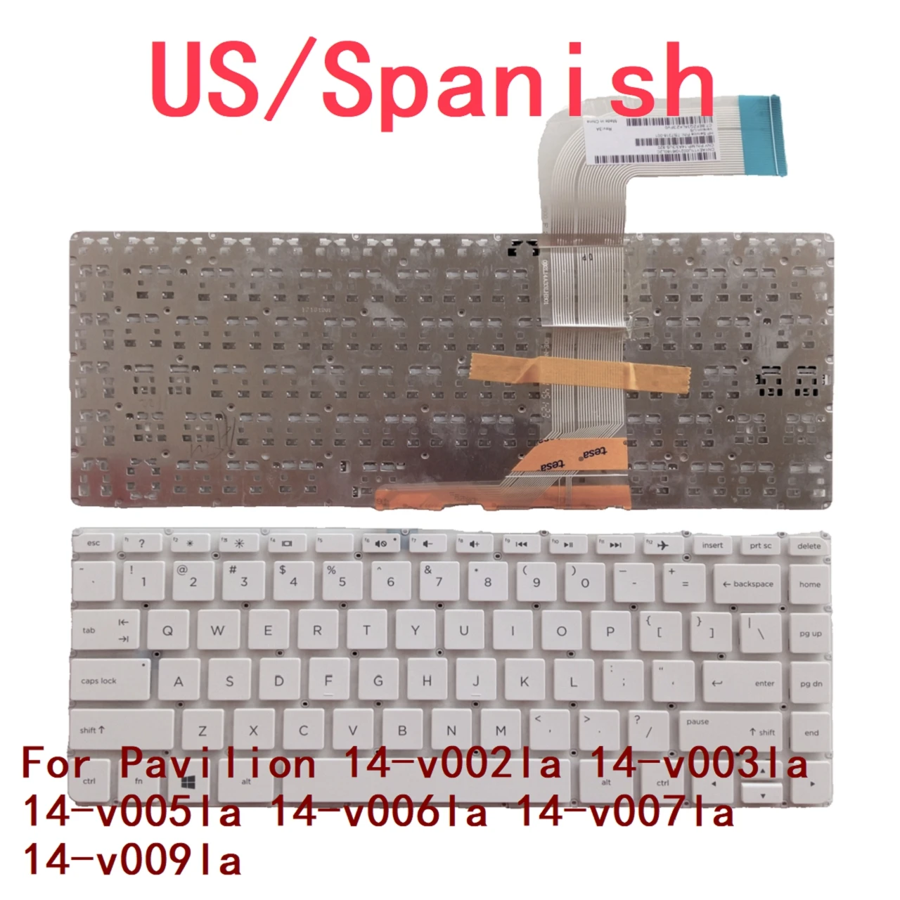 

New US Spanish Laptop Keyboard For HP Pavilion 14-v002la 14-v003la 14-v005la 14-v006la 14-v007la 14-v009la