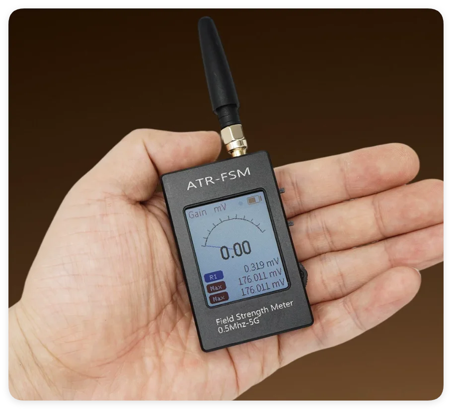 ANTUNER ATR-FSM Portable Multifunctional Handheld Field Strength Meter 0.5MHz-5GHz Broadband Field Strength Meter