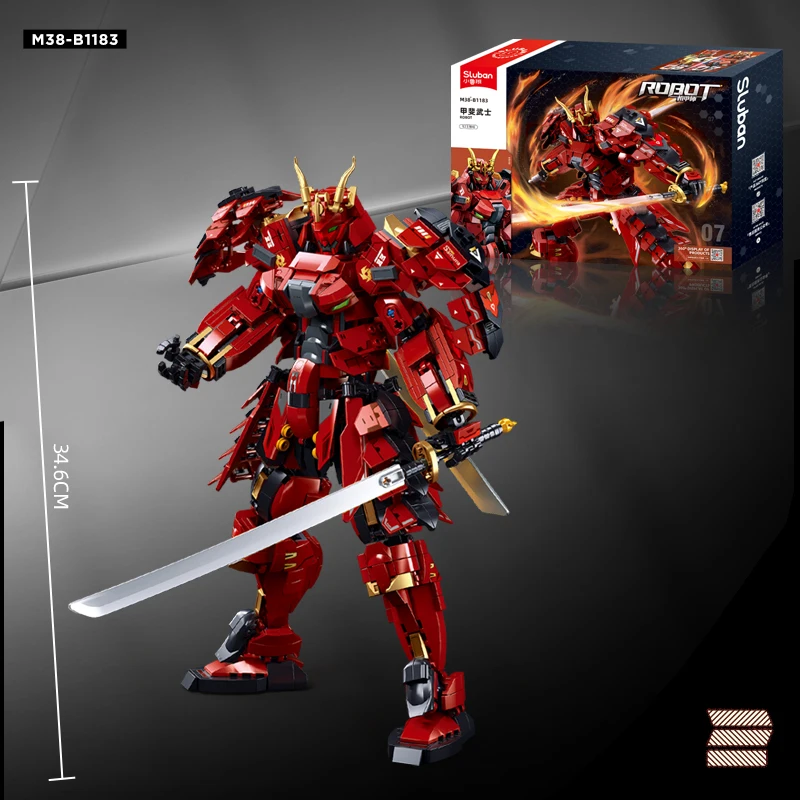 923pcs 9 mecha division Kafei samurai, building blocks DIY, modeling building blocks, puzzle building blocks, suitable for boys