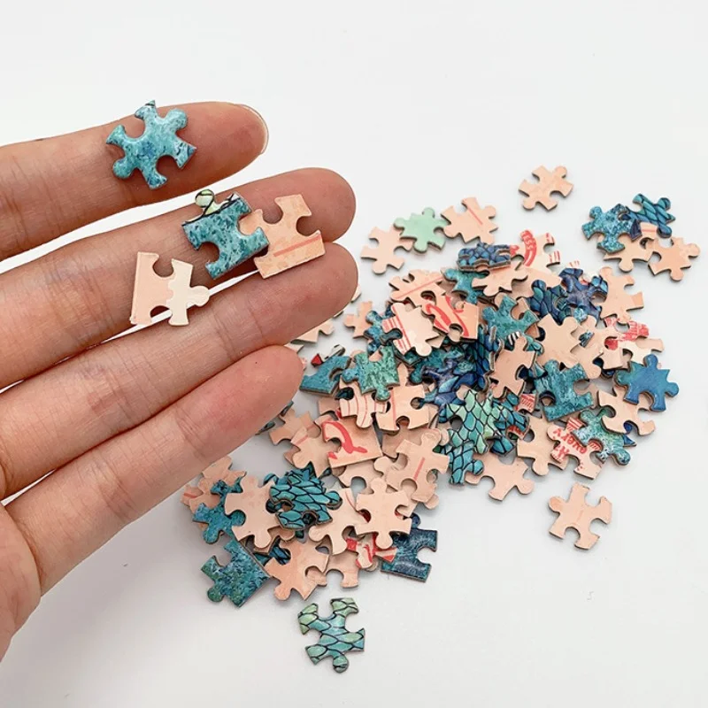 150 Uds Mini tubo de ensayo rompecabezas juguete de descompresión juguetes Fidget Isla de Santorini famoso rompecabezas de paisaje para juegos familiares de adultos