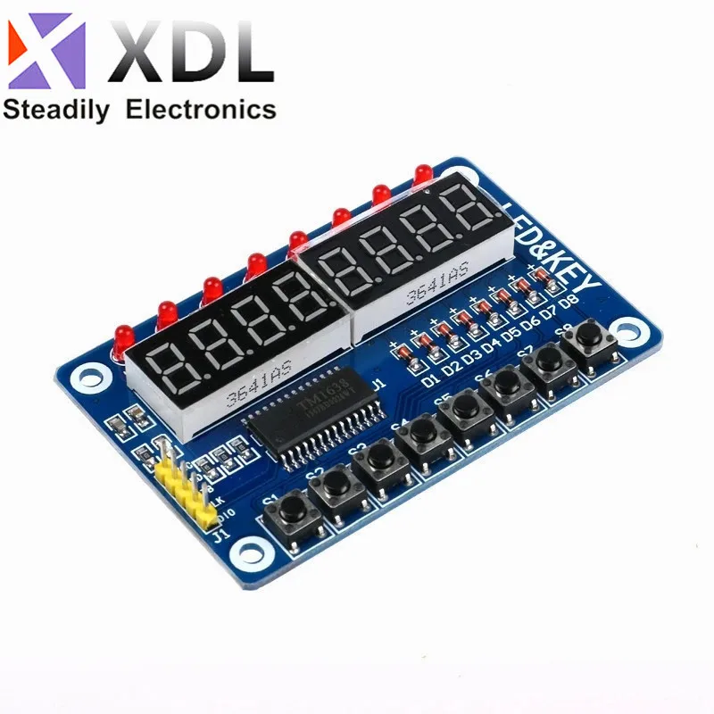 TM1638 Module Key Display For AVR Arduino New 8-Bit Digital LED Tube 8-Bit