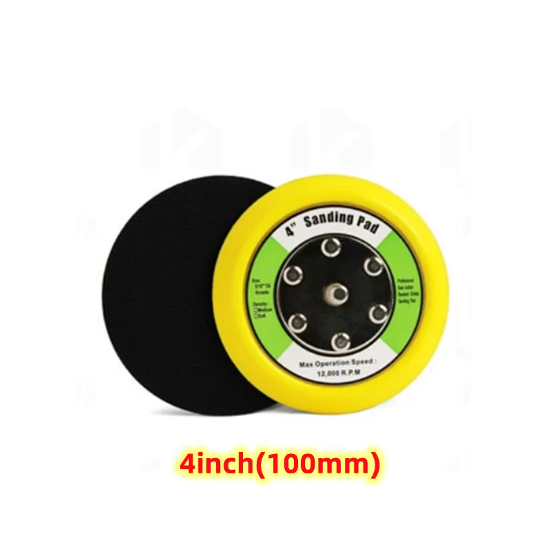 4inch/100mm Sander Disc Backing Pad,Sandpaper Self-adhesive Hook-Loop Backed Plate Abrasive Disk for Air Polisher Sanding Disc