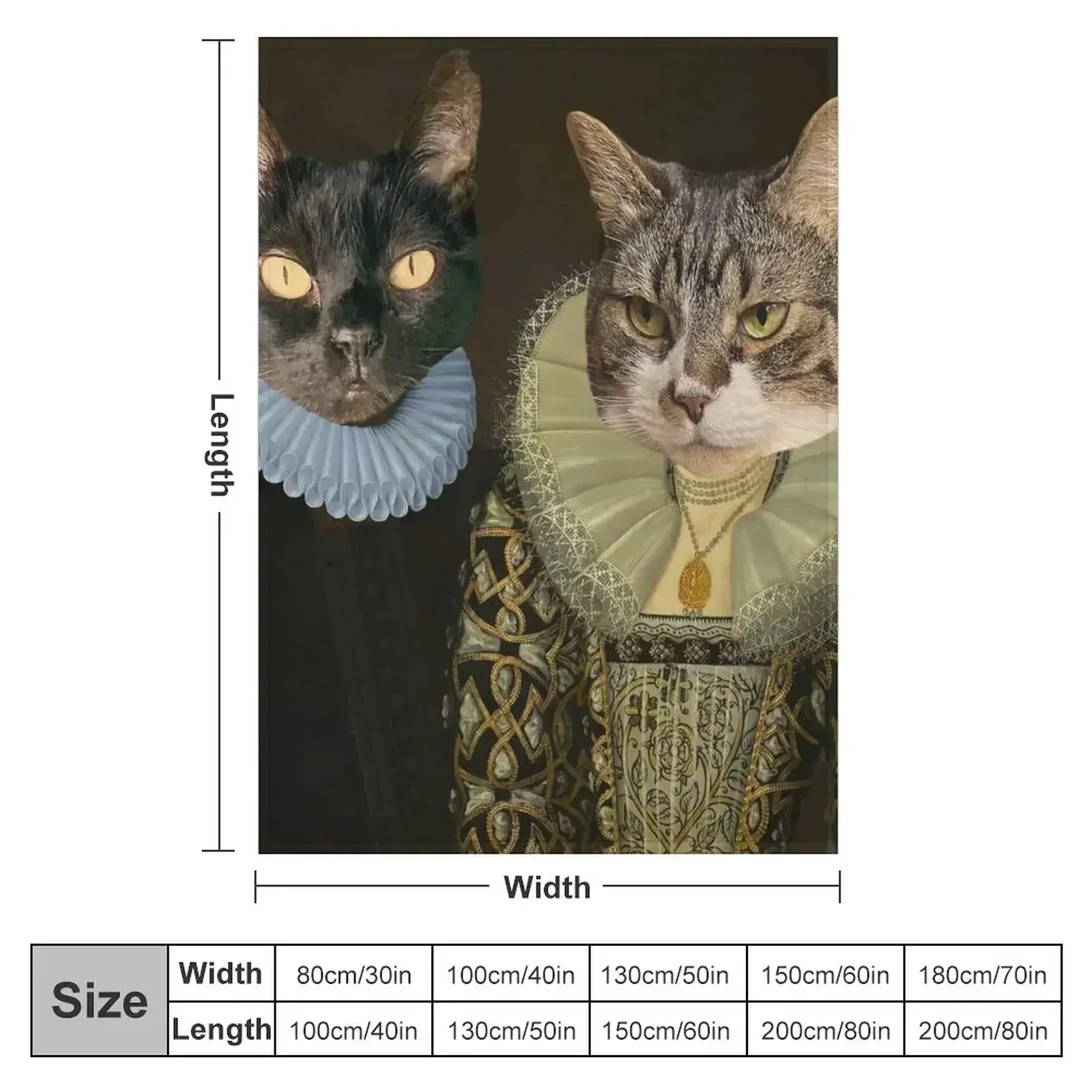 Renaissance Cats Throw Blanket halloween Decorative Sofa Beach Baby Hairys Luxury St Blankets
