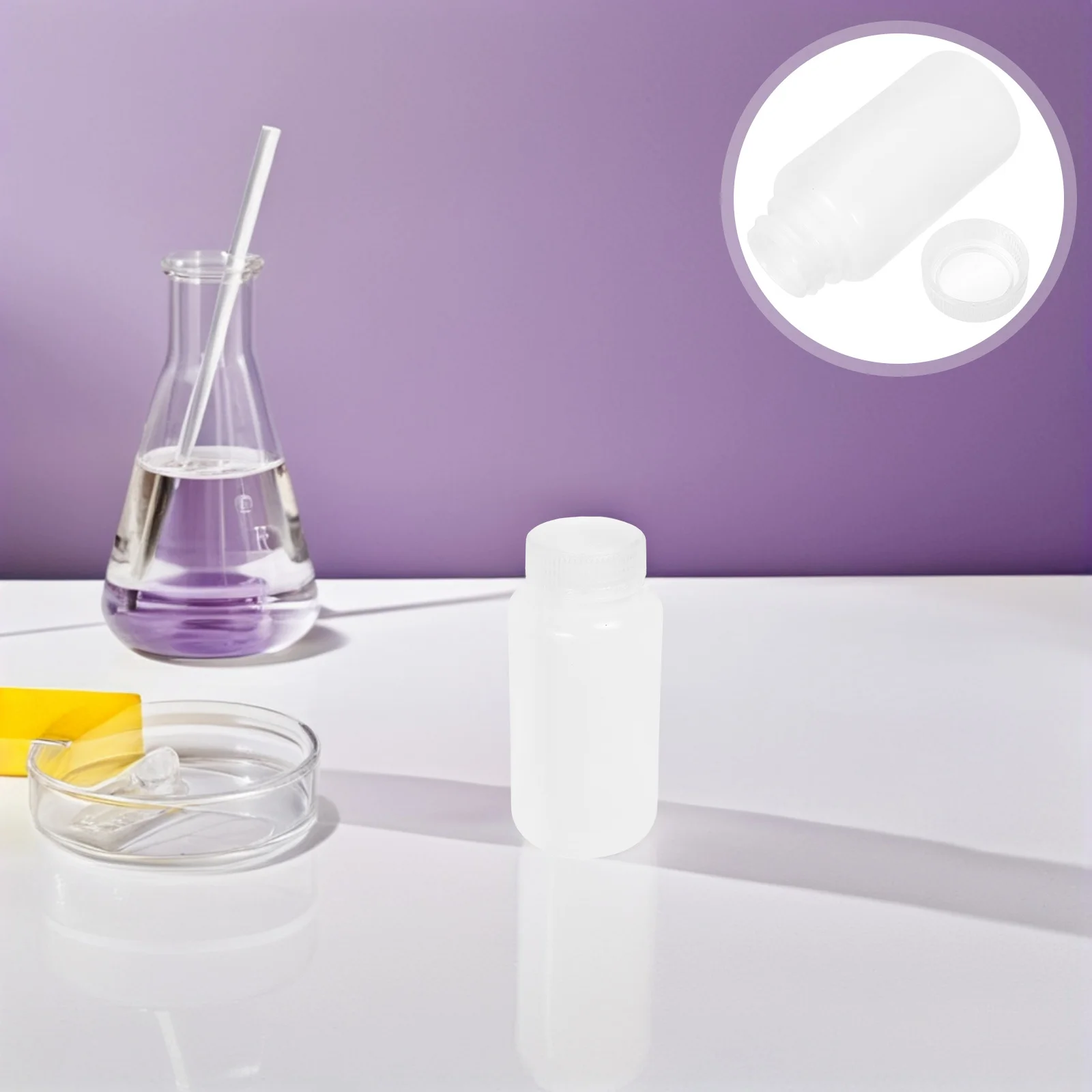 

12Pcs Laboratory Reagent Bottles 250Ml Wide Mouth Plastic Sealed Chemical Containers for Safe Liquid Storage and Dispensing