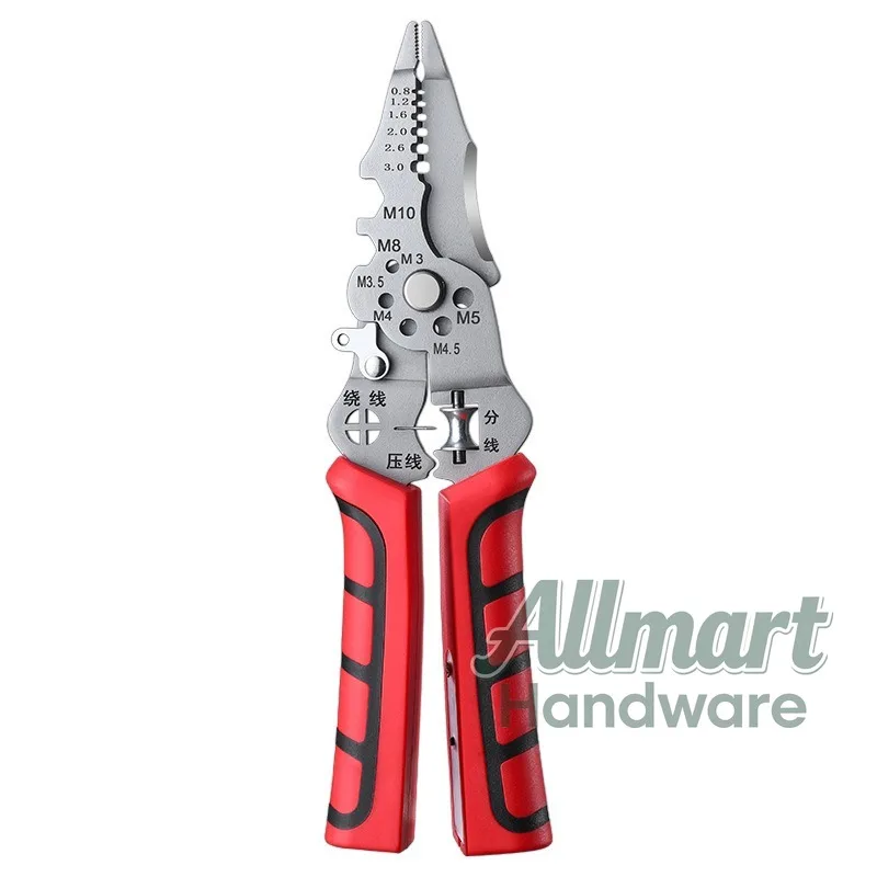 

Портативные электрические плоскогубцы 28 в 1 с функцией электрического освещения, инструментом для зачистки проводов, резки, вытягивания, прессования, резки кабеля