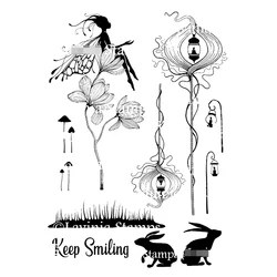 2024 Fairy Flower Lamp Clear Transparent Stamps Seal for DIY Scrapbooking Card Rubber Stamps Making Photo Album Handemade Crafts