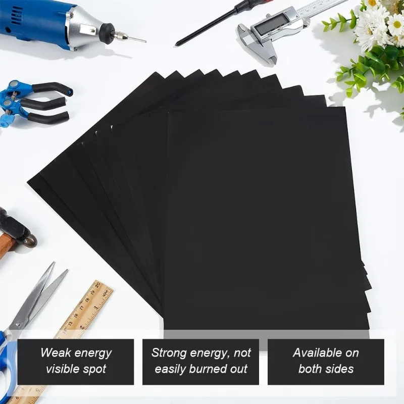 10 Sheets Black Laser Engraving Testing Paper A4 11x8.3 Inch Double Sides Laser Marking Paper for Fiber Laser Marking