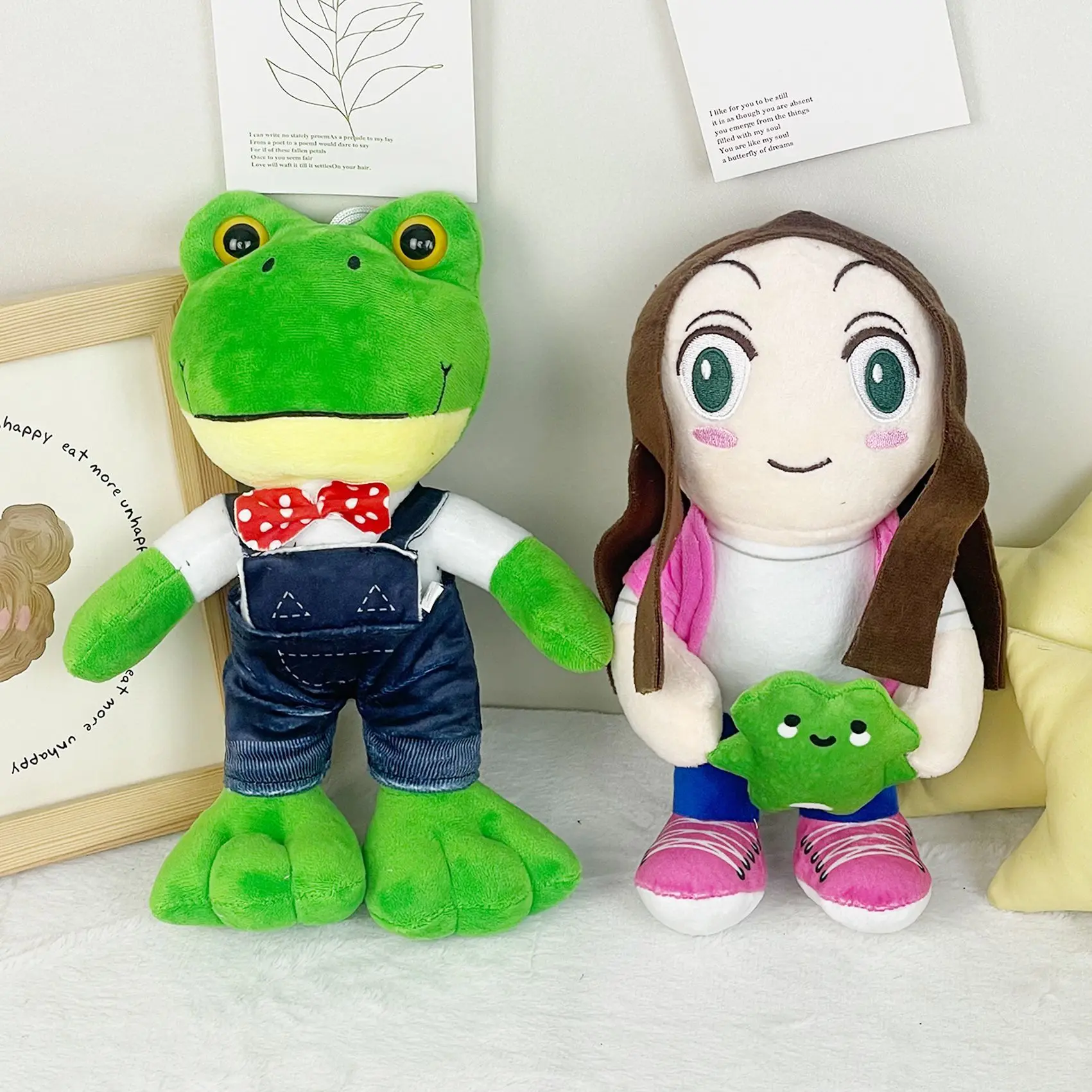 

Hot Selling Frog Couple Plush Toy Cute Pet Stuffed Doll Pair Romantic Animal Figure Collectible Gift for Lovers Friends