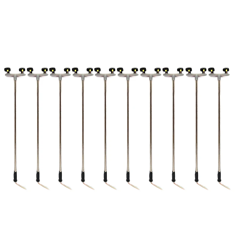 10Pcs 2Led lampione stradale 1:100 Ho scala lampione scenario Mini lampione per tavolo sabbia modello 2