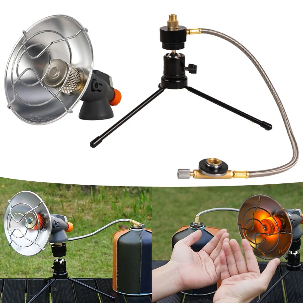 Outdoor Gas Heater Variable Directional Small Sun Rotating Heater Bracket Gas Stove Winter Fishin Tent Warm Burner Camping Parts