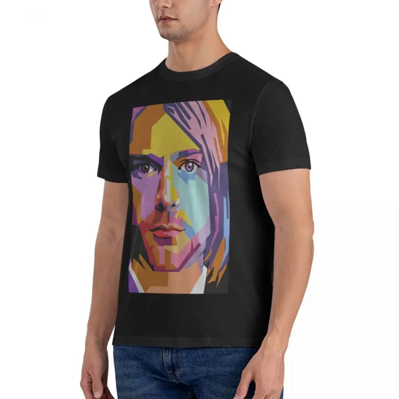 Pop AHDI-nusyirwan T-shirt K-Kurt Singer Cobain creative 100% cotton tee shirt o neck short sleeve t shirt graphic printed tops