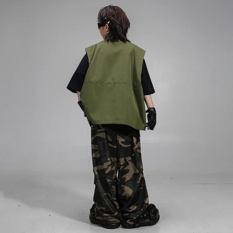 Hip Hop Tanzen Jungen Cooles T-shirt Weste CamoPants Kleidung Sets Mädchen Street Dance Jogger Kinder Jazz Kostüme Kinder Streetwear