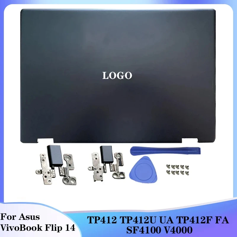 

Blue Laptop Accessorie For Asus VivoBook Flip 14 TP412 TP412U TP412UA TP412F SF4100 V4000 Touch Laptop Case LCD Back Cover/Hinge