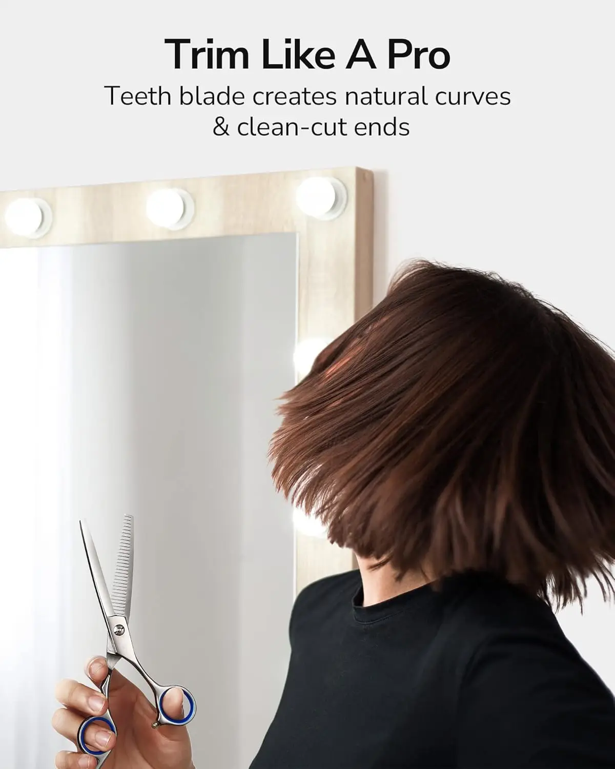 Ciseaux professionnels pour amincir les cheveux, acier inoxydable japonais, ciseaux texturisants de 6.5 pouces pour usage Salon et domestique