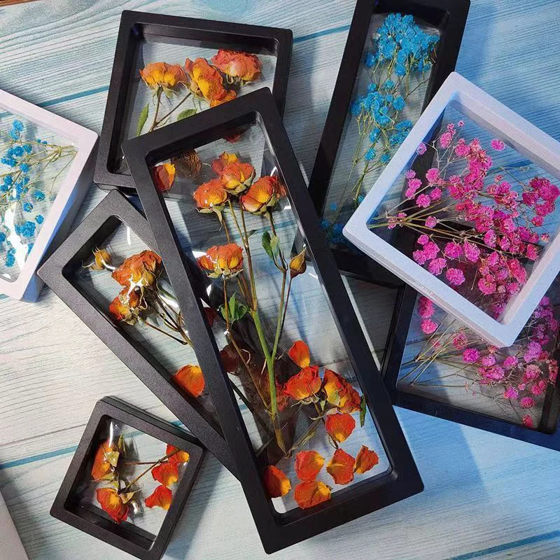 1PC Transparent Dried Flower Frame Storage Box Dried Flower Display Picture Frame Bracelet Jewelry Storage Case Wall Decoration