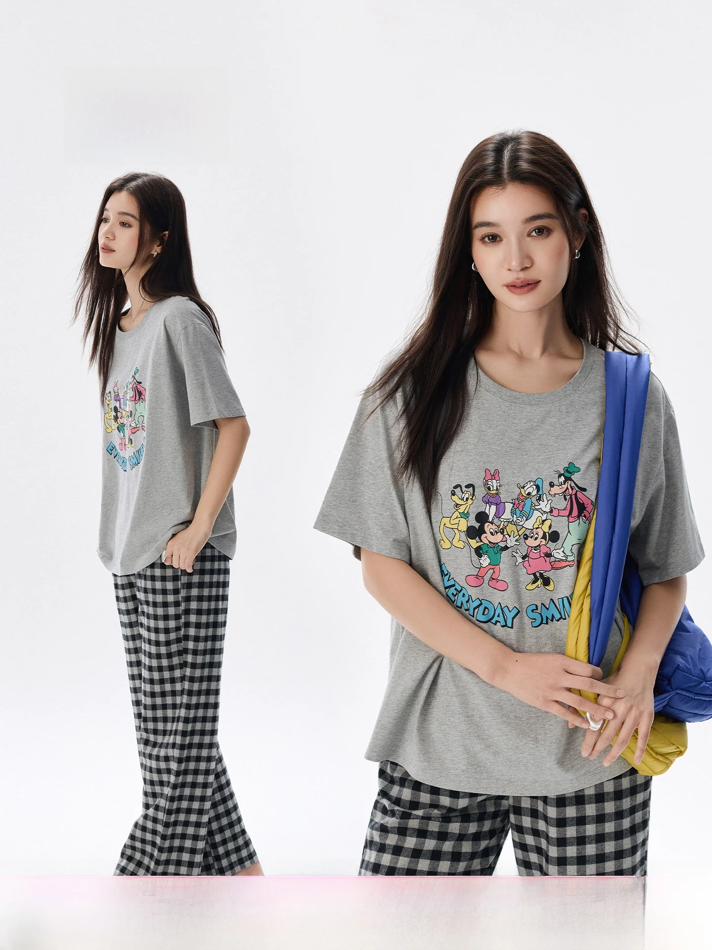 modal-cotton-pyjamas-ort-sve-round-ne-plaid-home-clothes-set-for-women-summer-comfortable-breathable-spwear