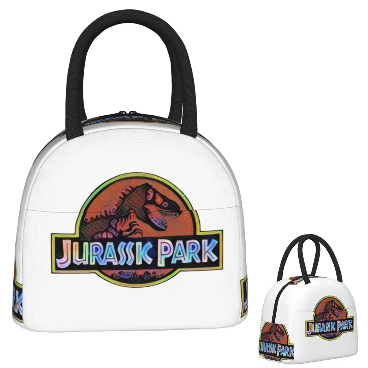

Jurassic Park Insulated Lunch Bag for Women Kids Leakproof Food Boxes Thermal Lunch Box Tote