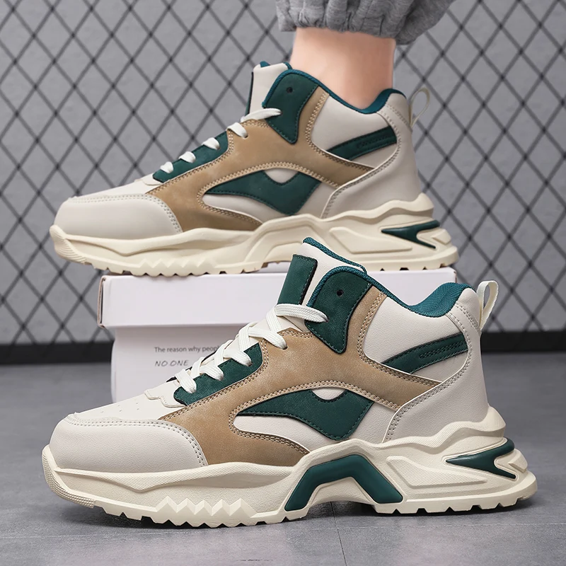 

Мужская обувь большого размера Sport oes Dad Sle High Top 45, 47, 48, мужская обувь Canvas oes, дышащая корейская версия на плоском каблуке