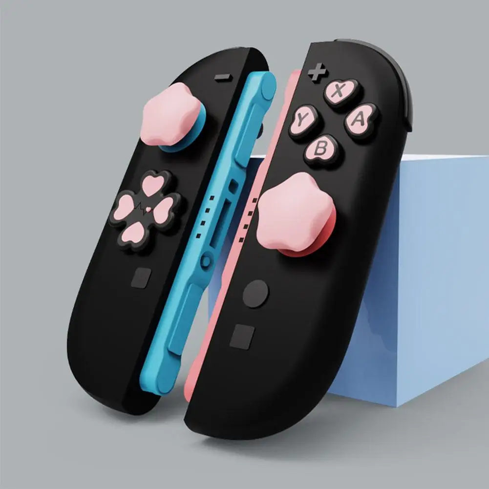 للتبديل 2 سيليكون زر العصي عصا التحكم قبعات عبر الاتجاه زر قبعات للتبديل 2 Joy-Con المضادة للانزلاق الغطاء الواقي