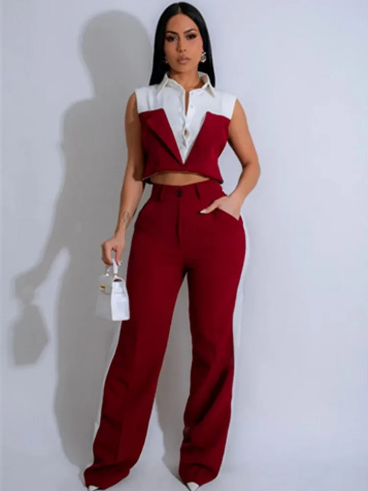 Ensemble 2 pièces assressentipour femme, haut et pantalon, tenues, vêtements, printemps, été, nouveauté, 2025