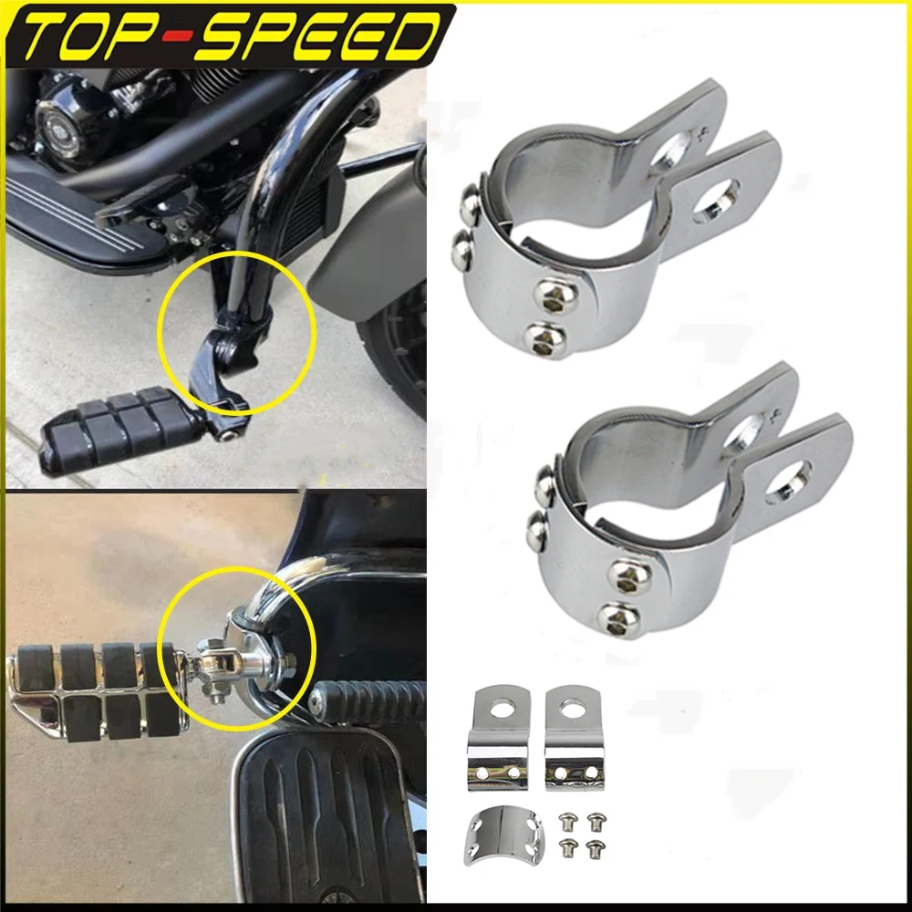 

2x Motorcycle Highway Peg Bracket 28mm 32mm 38mm Tube Engine Guard Bar Footrest Mount Clamp Footpeg Clevis Clamps For Kawasaki