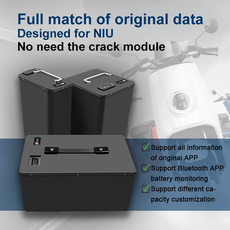Batería de litio NIU MQi UQi, reemplazo Original Bluetooth APP 21700 18650, baterías recargables de gran capacidad, carga rápida
