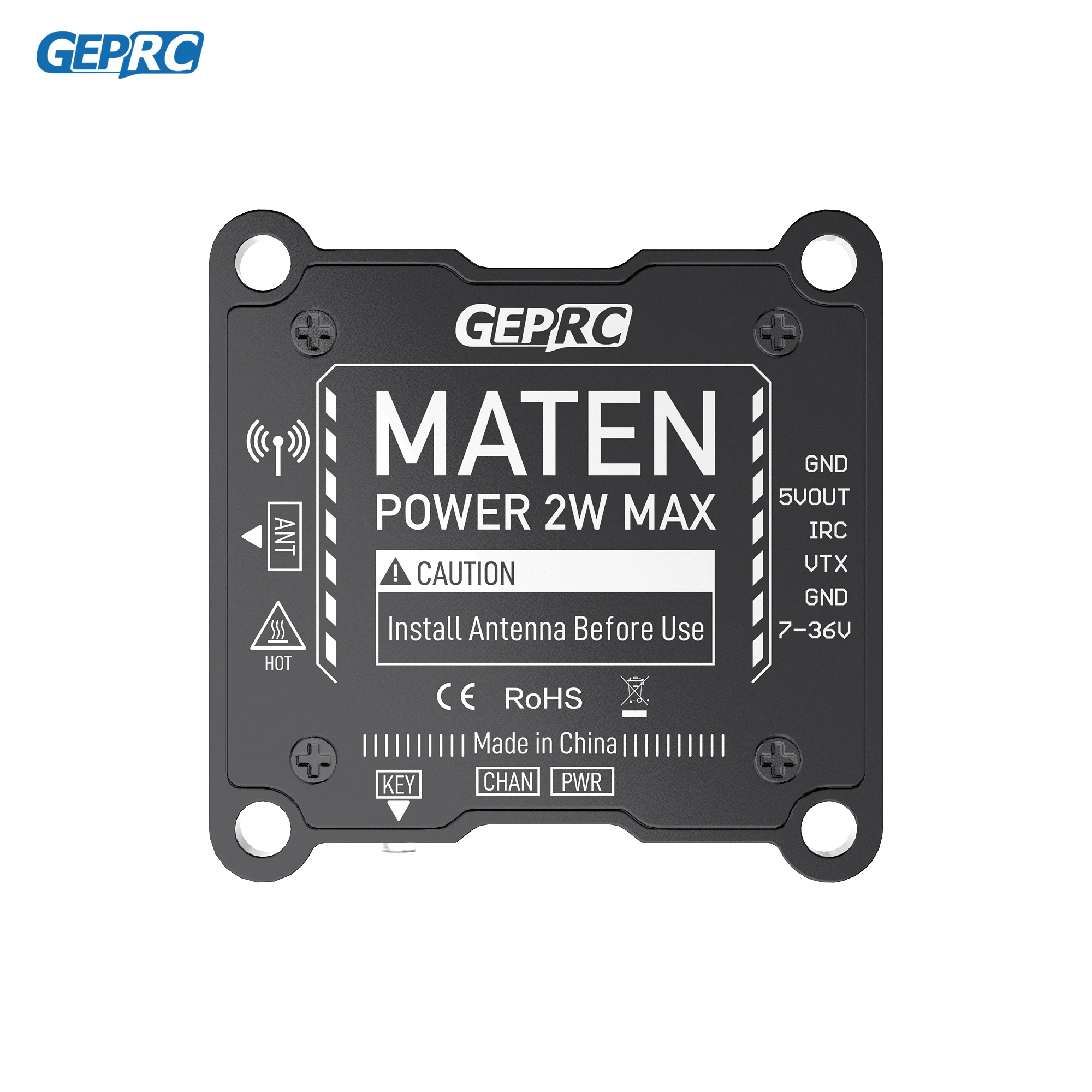 GEPRC MATEN 1.2G 2W VTX 25mW/2000mW VTX Transmitter Transmitting Module 1080 Mhz -1360 Mhz for FPV Long Range Racing Drone