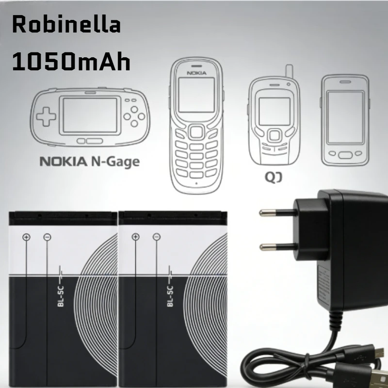3.7V BL-5C 1020mAh Lithium Polymer Phone Battery For Radio Nokia 1100 1110 1200 1208 1280 2600 2700 3100 3110 5130 6230 1600