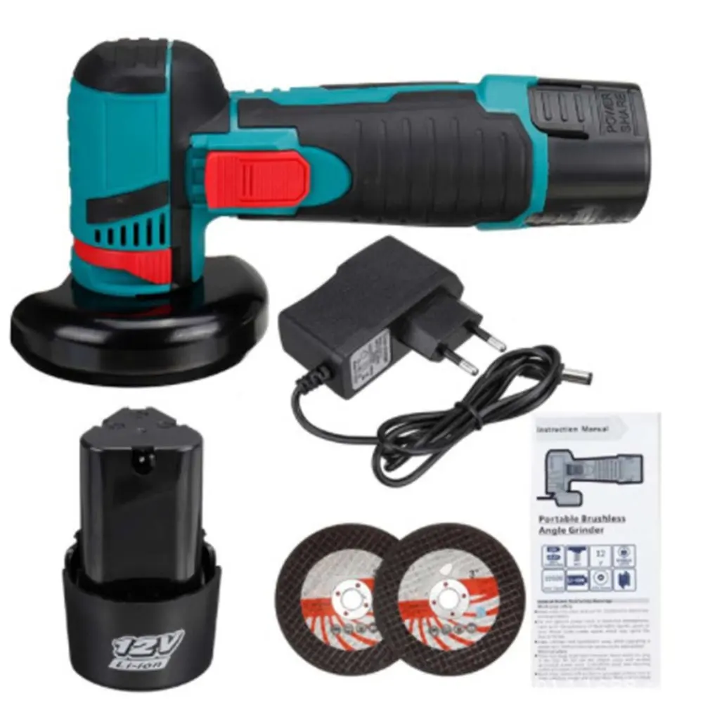 

12V Brushless Mini Electric Angle Grinder Rechargeable Angle Grinder Polishing Machine Cutting Power Tools Cutting Grinding Tool