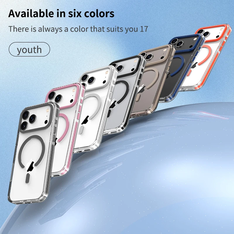 Custodia per telefono trasparente per IPhone 17 Pro Max 16 15 14 13 12 Cover posteriore morbida