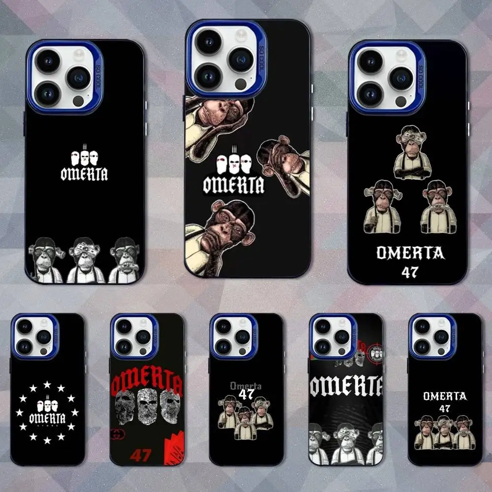 

Maes-47 Singer O-Omerta Phone Case For iPhone 16,15,14,13,12,11,Mini,Pro,SE,MAX Blue Matte Silicone Cover