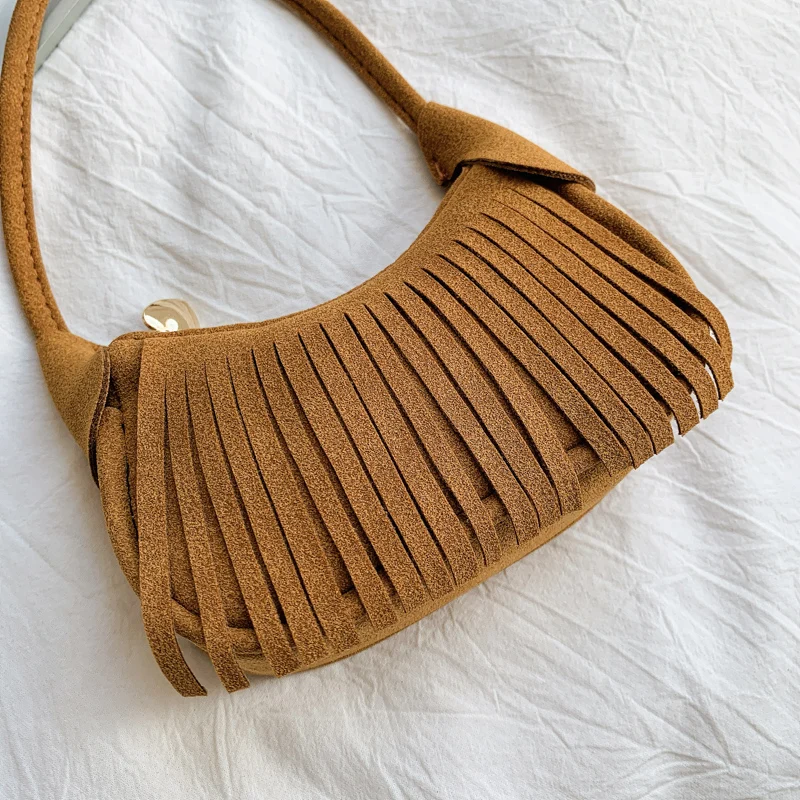 Lovely Mini Purses For Girls PU Leather Tassels Pure Color Small Top-handle Bags 2026 Latest Luxury Designer Purses And Handbags