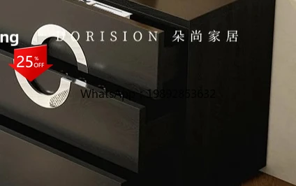 

ZZ retro style chest cabinet living room solid wood porch storage cabinet bedroom TV cabinet minimalist drawer