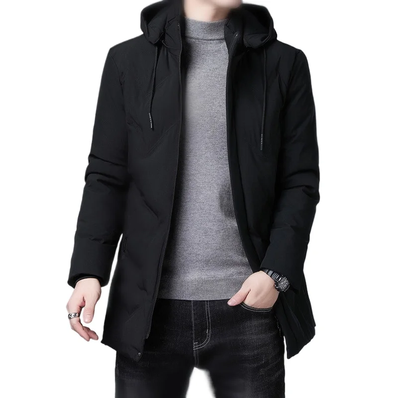 Mens Parkas Winter Warm Jacket Coats Men Fashion Casual Mens Winter Jackets and Coats Fleece Parkas Collar Detachable Clothes