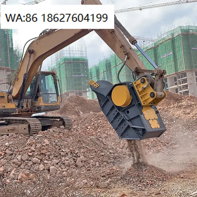 7-65Ton Excavator Hydraulic Steel Crusher Bucket 1000mm Jaw Opening Crushing Equipment
