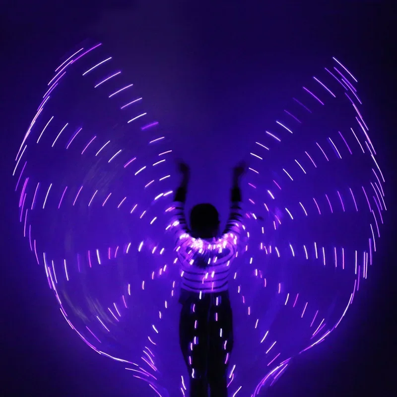 Teenager LED Light Isis Wings Belly Dance Props 360Degrees Egyptian Stage Performance LED Wings Kids DJ LED Wings No Sticks