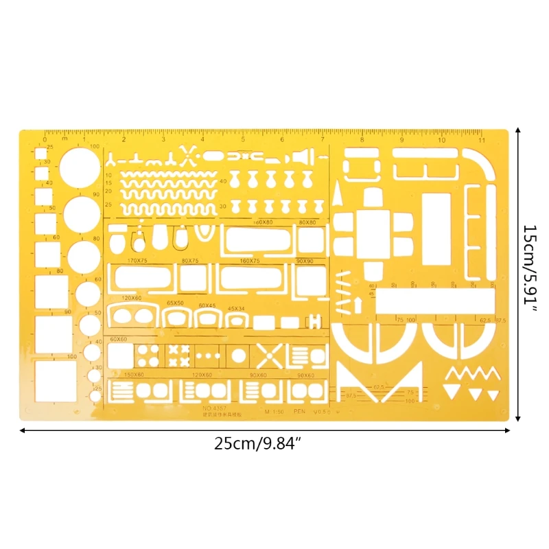 1:50 Индивидуальный масштаб Математика Архитектура Инженер Линейка Рисунок Чертежный шаблон Новый