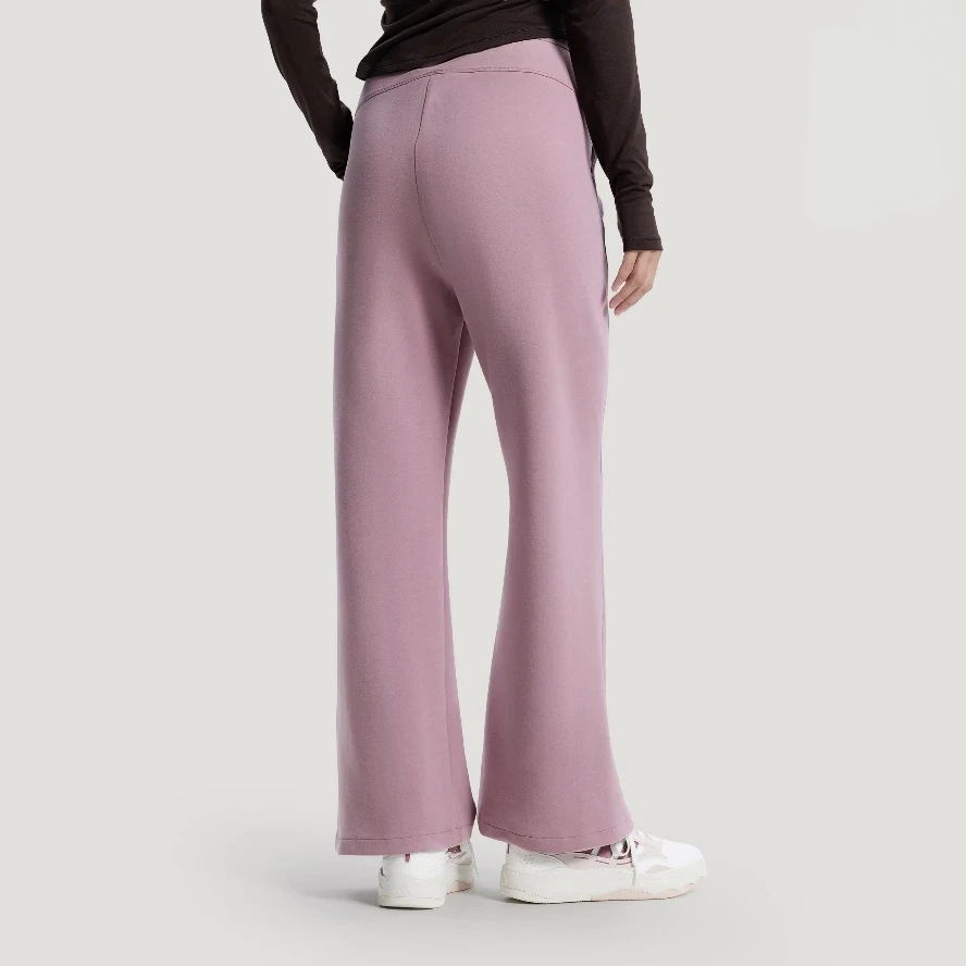 Adidas FLARED LEG Women's Casual Fitness Training Soft and Comfy High-Waist Lace-Up Track Pants KH2706