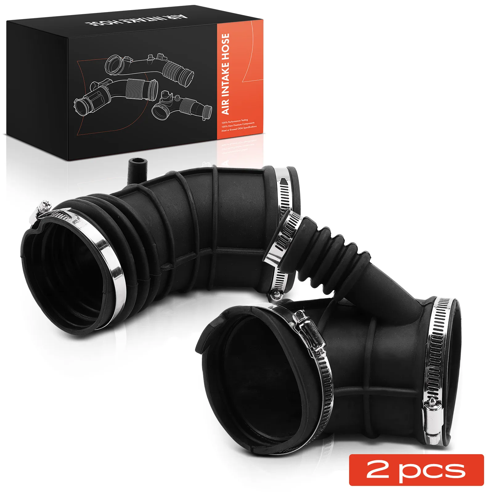 Frankberg 2x Inlaatslang Luchtfilter voor BMW 3 Serie Convertible Coupe E46 Z3 Roadster E36 13541438761 696-057 13541438759 696-006
