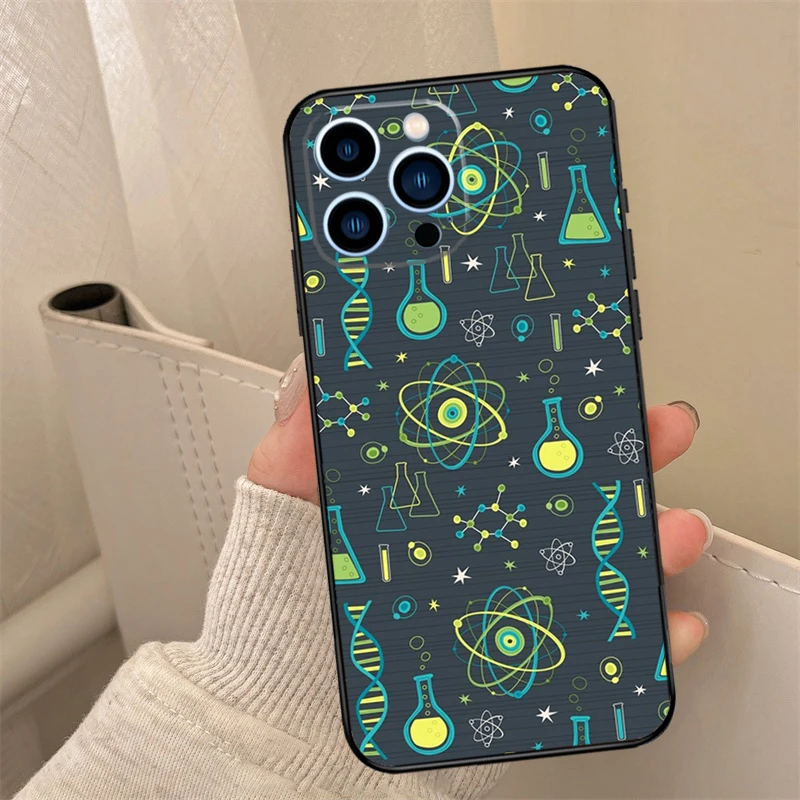 Science DNA Chemistry Phone Case For iPhone 17 16 15 14 13 12 11 Pro Max mini 15 16 Plus 16e 17 Air Cover Coque