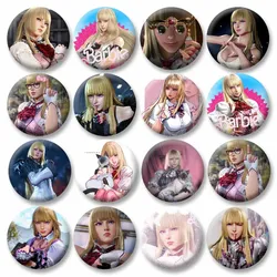Game TEKKEN 7 Lili Lapel Pins Tinplate Round Brooch Cartoon Figure Button Badge Backpack Clothing Accessories Gifts for Gamer