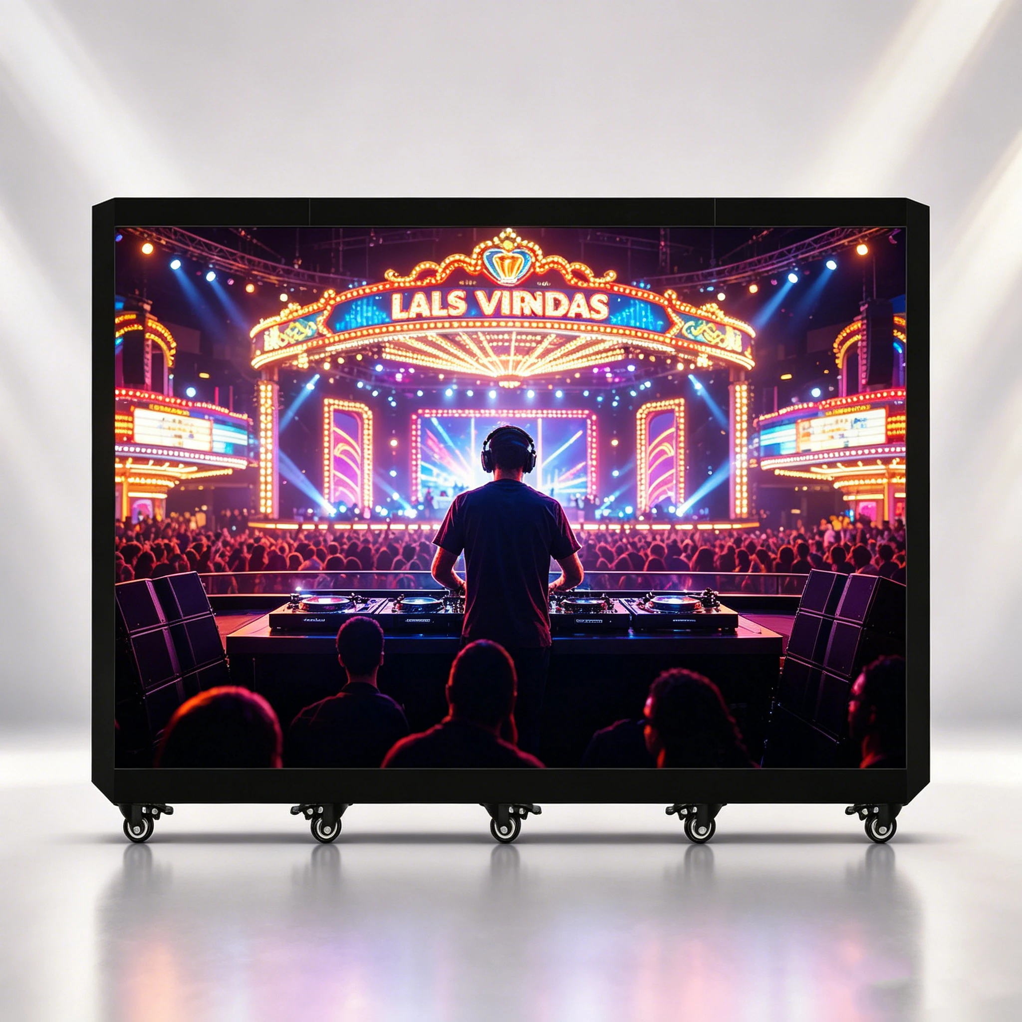 Foldable Transportable LED DJ Booth Waterproof LED Screen DJ Table For Wedding Party Night Entertainment Venues