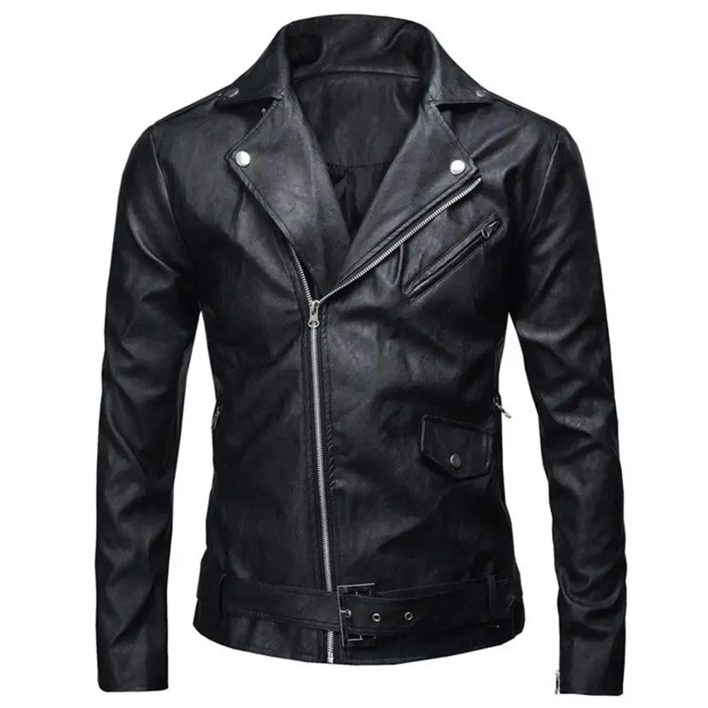 Men Leather Jacket Slim Fit Motorcycle Jacket Zipper Casual Coat Spring Autumn Winter 15 Sad6be596ecea4c9594b1a135d15e94df6