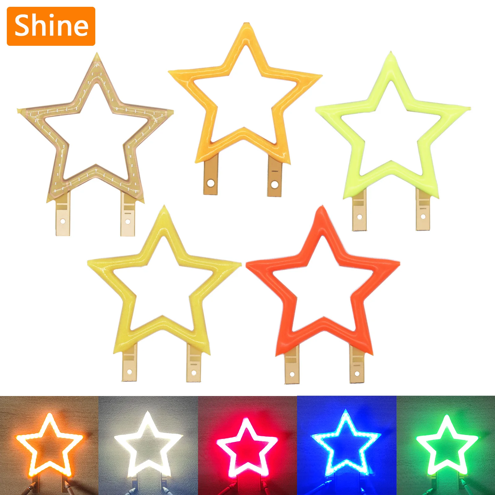 3V LED COB Edison LED Filament Star Shape Candle Diode Christmas Holiday Party Love Letter Decoration Light DIY Bulb Accessories